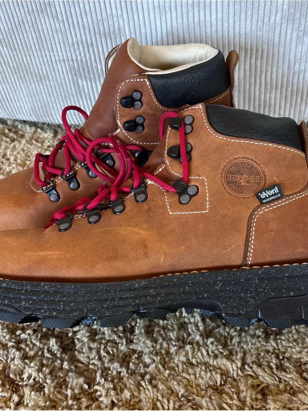 Rocky Rampage Waterproof Hiking Men’s Brown Casual Boots RKS0596 Size 8 Wide